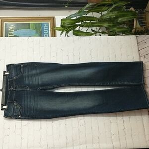 RICKI'S Brooke Revolution boot cut jeans back flap chunky stitch pockets sz 29/8